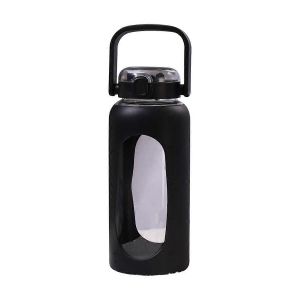 Verre de 64 oz,bouteille d'eau d'un demi-gallon à col large avec poignée,un - Neuf