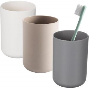3 Pièces 300ml Porte Brosse À Dents,Plastique De Qualité Alimentaire,Portebrosse À Dents Pour La Brosse À Dents Et La Pâte Dentifrice,Style Simple,Pour Accessoires De Salle,Voyage - Neuf