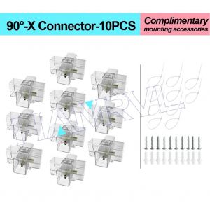 Kalsa-Nid D'abeille Bricolage Led Tube Lampe Hexagone Éclairage Pour Garage Lumière Corde De Levage Connecteur Câble Accessoires 110-240v Atelier De Barbier,10pcs X Connector, - Neuf