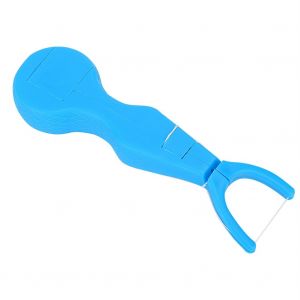 Porte-Fil Dentaire Portable Pour Soins Bucco-Dentaires, Nettoyage En Profondeur Des Dents, Elimination Des Taches, 30 M (Bleu Clair) - Neuf