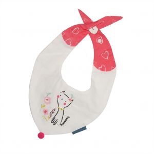 Bavoir Triangulaire Confortable En Coton Pour Nouveau-Ne, Cadeau D'anniversaire Pour Petites Filles Et Garcons, Motif Chat - Neuf