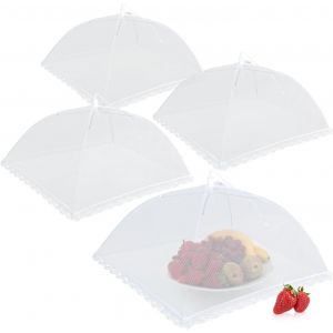 4x Cache-Mouches-Cache-Mouches Pour Aliments-Cache-Mouches Pour Aliments,Aliments,Fruits-Cache-Mouches Et Cache-Mouches-44 Cm (04 Pièces-Blanc) - Neuf