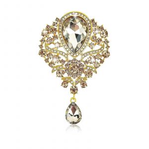 Argent Plaqu&eacute; Vintage Broche Strass Pour Les Femmes, &Eacute;l&eacute;gant Bijoux Accessoires, Design Classique, Une Boutique De Pr&ecirc;t - Neuf