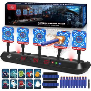 ERYI-Cible Pour Nerf, Avec 5 Cibles 3 Modes, Jeu Electronique De Tir Avec Effet Lumineux Et Sonore - Neuf