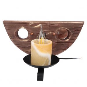 Hjlian Applique Murale Semi-Circulaire En Marbre Style Retro 220 V E14 Pour Bar, Couloir - Neuf