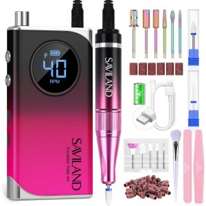 Foret À Ongles Professionnel Pour Acrylique : 40 000 Tr/Min Perceuse À Ongles Électrique 4000 Mah Machine À Ongles Rechargeable Dremel Ponceuse À Ongles Portable Perceuse Céramique Salon - Neuf
