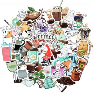 Cafe Grain Stickers Muraux Sticker Cuisine Autocollant Scrapbooking Velo Deco Cuisine Murale Autocollants Ordinateur Stickers Scrapbooking Moto - Neuf