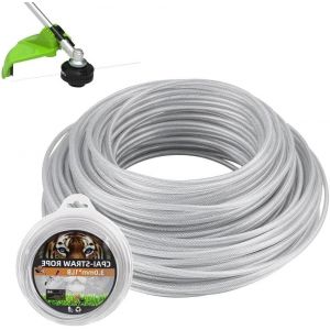 CHECARZHN--NO1-Fil Coupe Bordure En Acier, 3Mm / 45M Fil Acier Debroussailleuse, Fil Pour Debroussailleuse, Fil De Rechange Pour Tondeuse À Gazon, Bobine De Fil Debroussailleuse, Pour Jardin De Mauva - Neuf