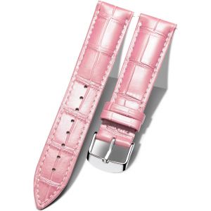 Bracelet De Montre En Cuir Crocodile V&eacute;ritable Remplacement Montre Bracelet &Agrave; D&eacute;gagement Rapide Etanche 10 Couleurs 13 Tailles Pour Hommes Femmes Boucle Au Choix Dor&eacute;/Rose-Or/Argent(10-24mm) - Neuf
