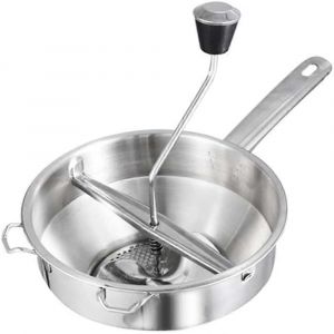 Moulin A Legumes En Acier Inoxydable, Broyeur Manuel Compatible Lave-Vaisselle, Presse-Puree Rotatif Pour Tomates Et Pommes De Terre - Neuf