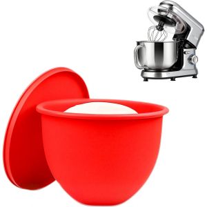 KALANKA-Insert de Bol en Silicone pour KitchenAid, Inserts de bol de rechange en silicone, Rev&ecirc;tement de bol m&eacute;langeur sur socle en silicon pour P&acirc;te, M&eacute;lange & P&acirc;tisserie, Rouge - Neuf