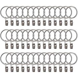 Lot de 40 crochets décoratifs pour rideaux de douche (argent) - Neuf