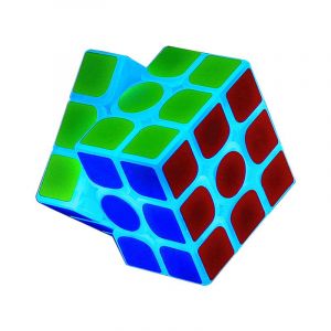 Cube de vitesse magique 3x3 phosphorescent, puzzle 3D Brain Rune IQ - Neuf