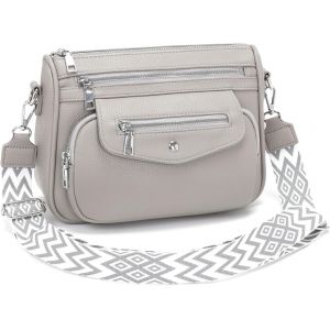 Sac Bandouliere Femme Multipoches Sac A Main Femme Bandouli&egrave;re Noir Avec 5 Poches Zipp&eacute;es Et 7 Compartiments - Neuf