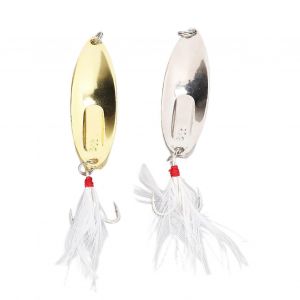 2pcs Leurres De P&ecirc;che En M&eacute;tal App&acirc;ts Durs Poisson Treble Hame&ccedil;ons App&acirc;t En M&eacute;tal Lumineux Pour Bass Truite Saumon20g - Neuf