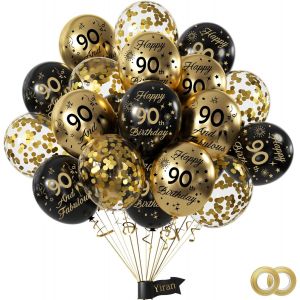 AYUHR-Decoration Anniversaire 15 ans, 15 pièces 12 pouces 15 Ans Décoration Anniversaire de Fête en Noir Or, Ballon Anniversaire Kit Deco Anniversaire pour 15 ans Anniversaire Garcon Fille Femme Homm - Neuf
