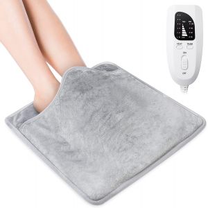 2 En 1 Électrique Chauffe-Pieds & Heating Pad, 40 X 40 Cm Coussin Chauffant Avec 6 Niveaux De Chauffage, Avec Fonction Arrêt Automatique, Minuteur 4 Modes, Ultra Doux Coussin Chauffant - Neuf