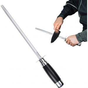 1 Pcs Aiguiseur De Couteaux En Acier Au Carbone, Aiguiseurs De Couteaux En Acier Diamant, Tige D'affûteur De Couteaux De Cuisine, Aiguiseur Professionnel, Pour Ciseaux De Couteaux De Cuisine - Neuf