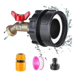 Adaptateur de réservoir d'eau IBC Tote - Raccord à filetage fin pour réservoir de 275 à 330 gallons IBC,étanche et robuste - Neuf