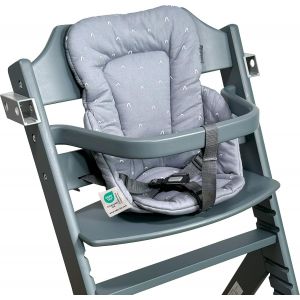Reducteur Chaise Haute Pour Safety 1st / Bebeconfort Timba - Coussin Assise Bebe Avec Rev&ecirc;tement Facile &Agrave; Essuyer, Oeko-Tex Standard 100, Lavable En Machine - Gris - Neuf