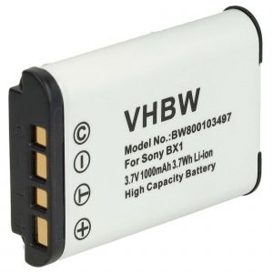 vhbw 1x Batterie compatible avec Sony Cybershot DSC-RX100mIII, DSC-RX100mII, DSC-RX100 Mark VI, DSC-RX100 V appareil photo (1000mAh, 3,6V, Li-ion) - Neuf