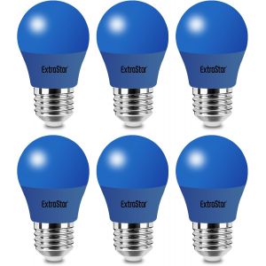 Ampoule LED Couleur E14 4W équivalente 40W AC 220V-240V, Ampoules Guirlande Couleur LED G45, orange rouge jaune bleu vert pour lumières de Noël de patio extérieur (rouge, lot de 6) - Neuf