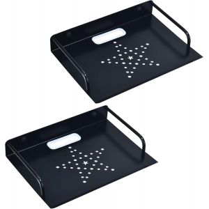 Multimédia Etagère Murale Pour Appareil Av, Support Flottantes Étagères En Métal Pour Routeur, Boîtes De Câble, Lecteurs Dvd/Blu-Ray, Console De Jeu, Décodeur, Projecteur - Neuf