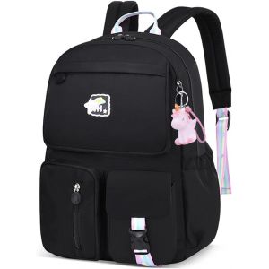 KALANKA-2025 Nouveau Sac à Dos Enfant Sacs Scolaires Filles Garçons Cartables Scolaires Sac d'école Sacs Scolaires pour 1-3 Année Étudiant Outdoor Voyage école Daypacks Imperméable Noir S - Neuf