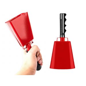 Cloche &agrave; vache rouge de 25 cm (10 pouces) pour le sport et les &eacute;v&eacute;nements - Neuf
