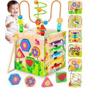 ERYI-Jouet Bebe 1 An - Cube D'Activité Bébé - Jouets D'Activité Et De Développement Enfant 1 Ans - Jeux Educatif Table Activité Bébé - Jouet Montessori Cadeau Bebe Enfant 1 An 18 Mois Garçons - Neuf