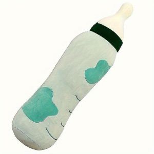 Biberon pour enfants, tétine, oreiller créatif, petite peluche, grande poupée de chiffon, poupée fille-vert - Neuf
