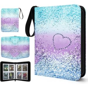 MDY-Classeur Carte Album, Porte Carte à Collectionner avec 50 Pages Capacité de 400 Cartes pour Cadeau d'Anniversaire Noël pour Garçon Fille (Amour) - Neuf
