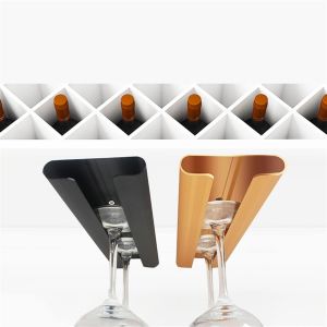2pcs Hanging Wine Goblet Holder Red Wine Cabinet Wine Glass Shelf Home Creative Goblets Hanging Upside Down Wine Glass Holder - Neuf