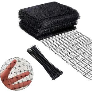 Filet de Protection pour Jardin Anti-Oiseaux, Maille de Plantes de Jardin, Filet des Arbres avec 30 Attaches de Câble, Filet en Maille Tissée pour Protection des Plantes Fruits Légumes, 2,1 m x 20 m - Neuf