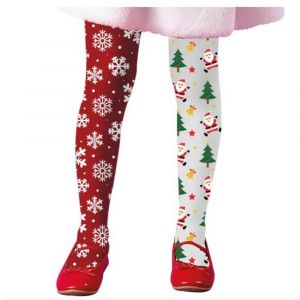 Paire De Collants Noël Tradition Fille - Neuf
