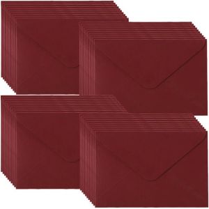 Mini Enveloppes-Lot de 40 15,7 * 10,7cm Couleur Bordeaux Enveloppe Flip classique,enveloppes carrées kraft,pour Mariage de Cartes,(Papier à en-tête et colle non inclus) - Neuf