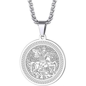 Kal-Collier Saint Christophe Avec Pendentif Saint Michel George Barbara Pour Homme Et Femme Le Sceau Des Sept Archanges Médaille Religieuse Médaille Disque Bijoux Cadeau Chrétien - Neuf