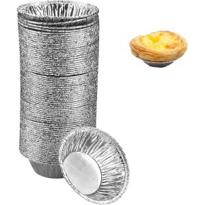 Loranka-Lot De 100 Plateaux En Aluminium Pour Tarte, Muffin, Pain Et Tarte Aux ?Ufs &iquest; Parfait Pour La Cuisson Et La Cuisson De P&acirc;tisseries, G&acirc;teaux, Etc - Neuf