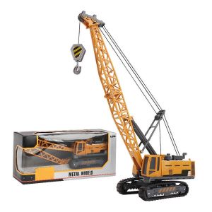 Children's Engineering Car Model Toy Simulation Alloy Folding Crane Truck Crawler Crane Toy for Boys - Neuf