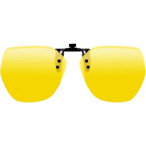 Kathlelxh-Clip Lunettes Conduite De Nuit Polarisées Clip Anti Éblouissement Clip Lunettes De Myopie Sans Monture Surlunettes Verres Jaunes Pour Nocturne Conduite Homme Femme Voyage Sports[H270] - Neuf