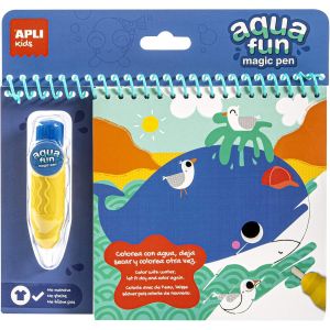 ERYI-17148 - Bloc De Coloriage À L'Eau Avec Stylo Magique - Thème : La Mer - Neuf