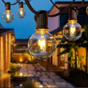 KAL-Guirlande Lumineuse Extérieure, 9.5M 25+4 G40 Ampoules Guirlande Guinguette Exterieur, Ip44 Étanche, Guirlandes Lumineuses D'Extérieur Et Intérieur Pour Jardin Chambre Bar Balcon Fête Cour - Neuf