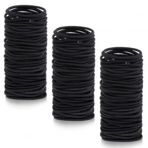 Lot De 120 Élastiques À Cheveux Noirs De 3 Mm Pour Filles, Petits Élastiques Sans Métal, Accessoires Pour Queue De Cheval, Fins, Pour Filles, Hommes Et Femmes - Neuf