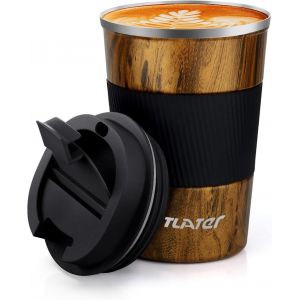 Tianyi-Mug Isotherme, 380ml Mug Thermos Café Mug Isotherme Cafe - Tasse Isotherme - Acier Inoxydable À Double Paroi Tasse Thermos Pour Les Boissons Chaudes Et Froides, Le Café, L'eau Et Le Thé - Neuf