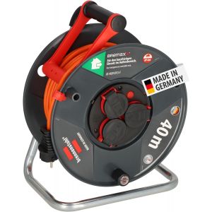 Mevronisshop-Garant V2 Enrouleur De C&acirc;ble Ip44 40 M Pour L'ext&eacute;rieur (Fabriqu&eacute; En Allemagne, C&acirc;ble De Couleur Orange, Utilisation &Agrave; Court Terme En Ext&eacute;rieur) - Neuf