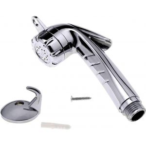 KAL-Pommeau De Douche En Abs - Bouton 1/2" - Douchette À Main De Camping - Douche De Toilette - Douche De Bateau - Chromé - Neuf