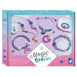 Mdy-- 6 Bijoux À Créer - Thème Sirènes - Les Ateliers Bijoux - Kit Loisir Créatif Enfant - Apprentissage Motricité Fine Et Concentration ¿ Dès 6 Ans ¿ J09126 - Neuf