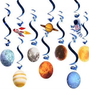 Senior-Lot De 10 Planètes Pour Enfants - Décoration De Fête Sur Le Thème De L'espace - Décoration D'anniversaire À Suspendre Pour Anniversaire, Chambre Galaxie, Fête Des Enfants[L991] - Neuf