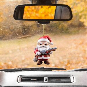 No&euml;l Cool Soldat Santa Claus S&eacute;rie De Petits Pendentifs Arbre De No&euml;l Mini D&eacute;corations Pendaison D&eacute;corations - Neuf