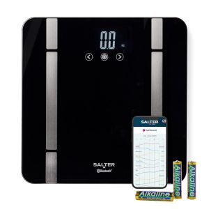 Sa00432feu6 Balance Intelligente De Salle De Bains, 200 Kg Max., Mesure Poids, Masse Graisseuse/Hydrique/Musculaire/Osseuse, Imc Et Tmb, 8 Utilisateurs, Connexion Health App, Noir - Neuf